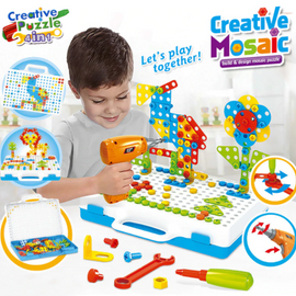 4 in 1 Set-Mosaic Drill Animal Cards Toy