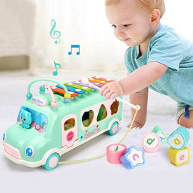 Huanger-Kids Musical Piano Bus