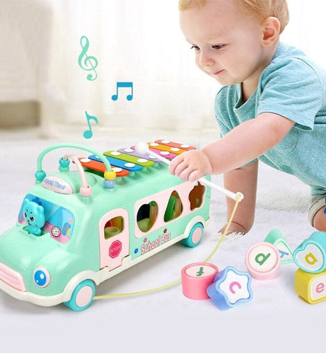 Huanger-Kids Musical Piano Bus