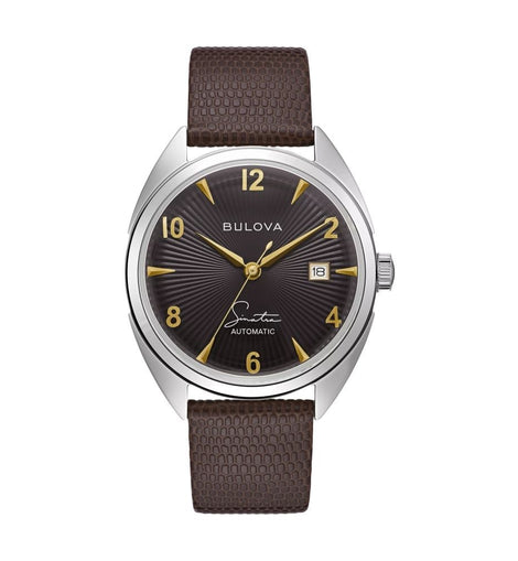 Fly Me To The Moon Black Dial Brown Strap