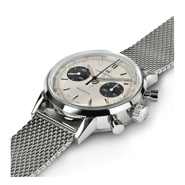 American Classic Intra-Matic Chronograph H White Dial Mesh Bracelet