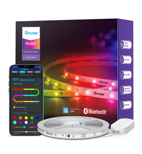 Govee RGBIC Basic LED Strip Lights with Bluetooth & APP Control (1*10m)