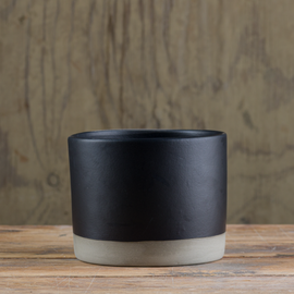 Cylinder Table Planter - Black