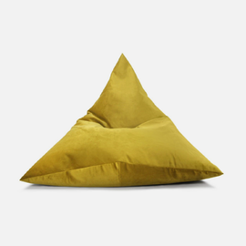 Pyramid Beanbag Lounger - Mustard