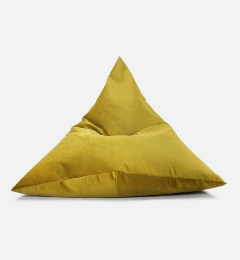 Pyramid Beanbag Lounger - Mustard