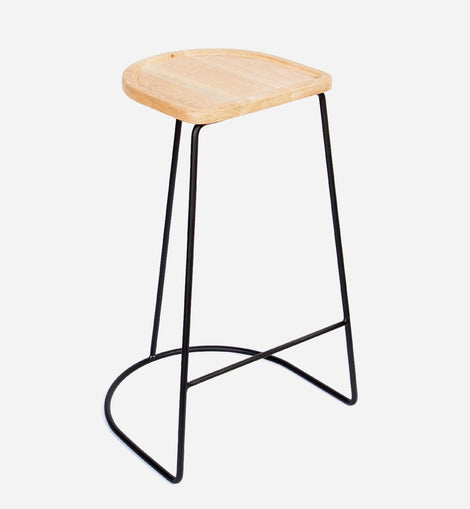 Romeo Kitchen Stool - Solid Oak