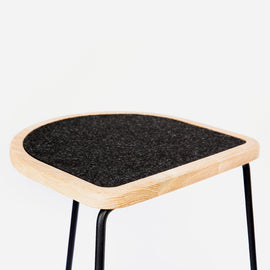 Romeo Kitchen Stool - Solid Oak + Felt