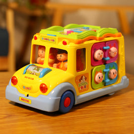 Electric School Bus Musical Car with 8 Animal Calls