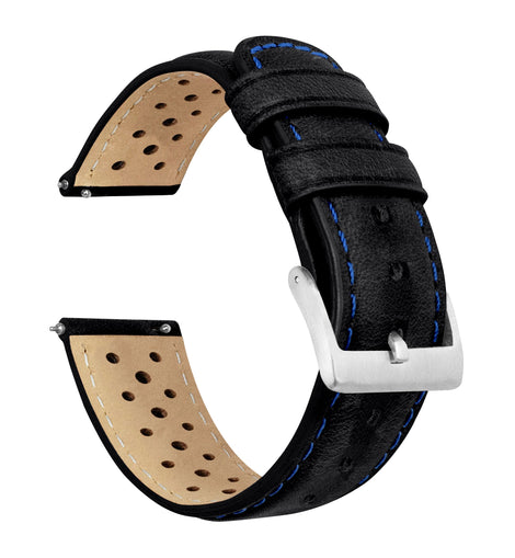 Amazfit Bip | Racing Horween Leather | Black & Blue Stitch