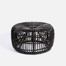 Rattan Stool - Black