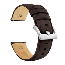 Amazfit Bip | Dark Brown Pittards® Performance Leather & Brown Stitching