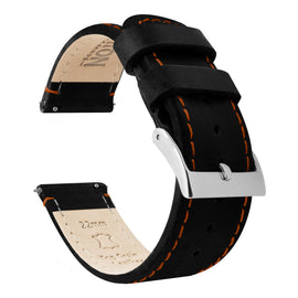 Amazfit Bip | Black Leather & Orange Stitching