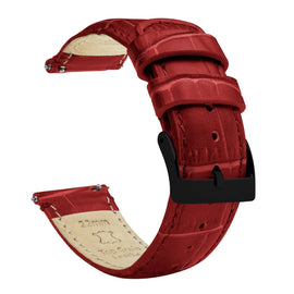 Amazfit Bip | Crimson Red Alligator Grain Leather