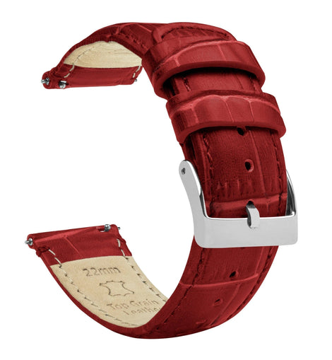 Amazfit Bip | Crimson Red Alligator Grain Leather