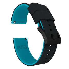 Amazfit Bip | Elite Silicone | Black Top / Aqua Blue Bottom