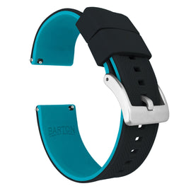 Amazfit Bip | Elite Silicone | Black Top / Aqua Blue Bottom