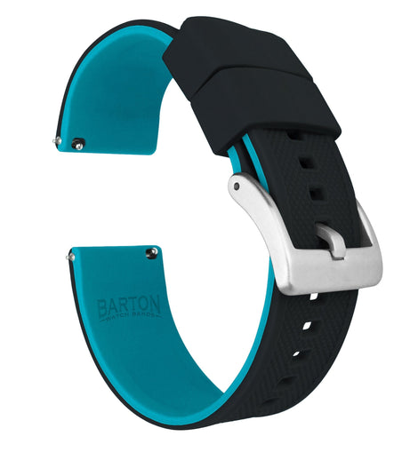 Amazfit Bip | Elite Silicone | Black Top / Aqua Blue Bottom