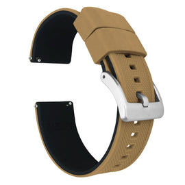 Amazfit Bip | Elite Silicone | Khaki Tan Top / Black Bottom