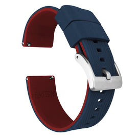 Amazfit Bip | Elite Silicone | Navy Blue Top / Crimson Red Bottom