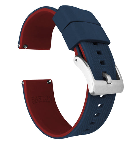 Amazfit Bip | Elite Silicone | Navy Blue Top / Crimson Red Bottom