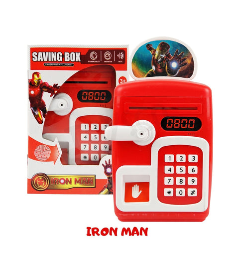 Electronic ATM Box With Finger Print Sensor-Iron Man