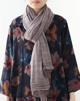 casual cotton linen striped scarves new Cinched big scarf