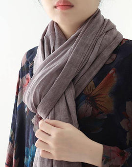 casual cotton linen striped scarves new Cinched big scarf