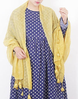 cotton linen scarf shawl casual yellow scarves