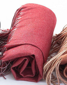 dark red women warm scarves warm rectangle big shawl