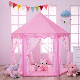 Girls hexagon fairy princess play tent