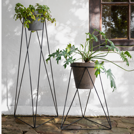 Tri Planter Stand Large - Black