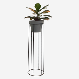 Tube Planter Stand Large - Black